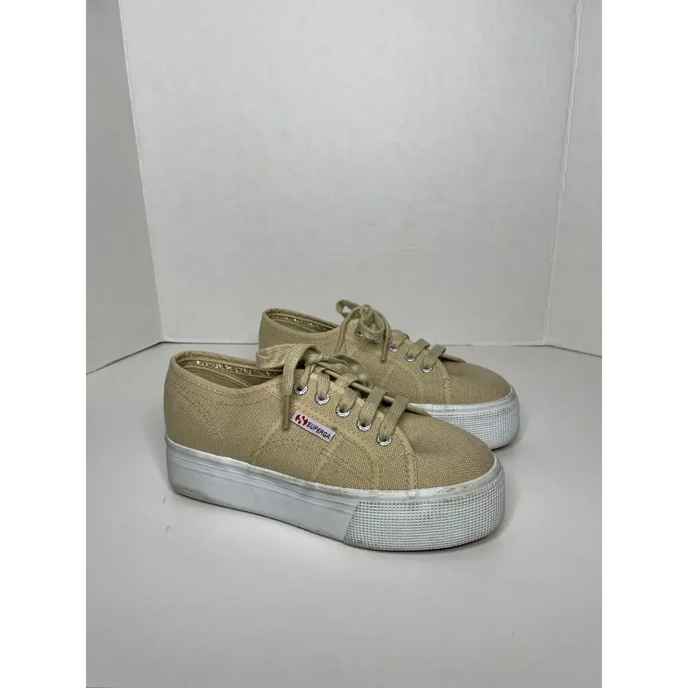 SUPERGA 2790 Womens Platform Lace Up Sneakers 36